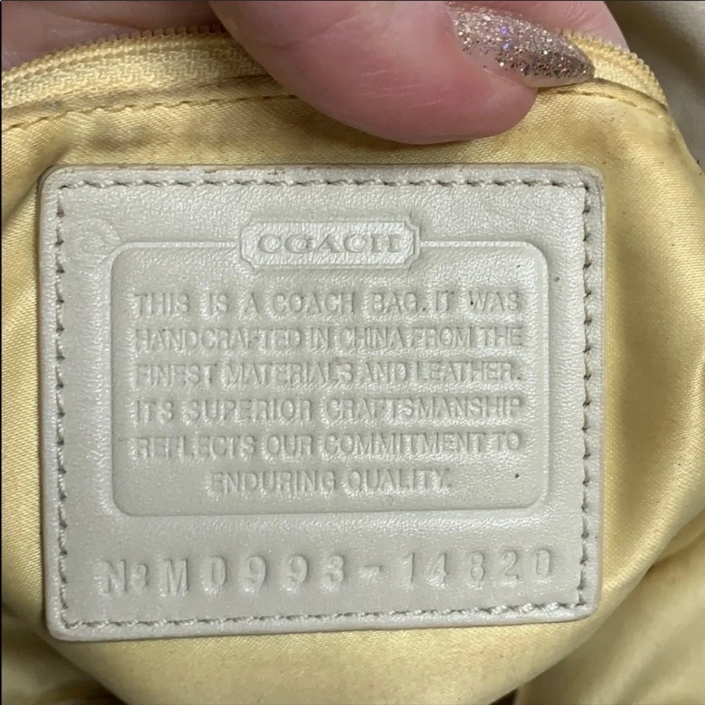 COACH BROOKE LEATHER  BAG WHITE #14820